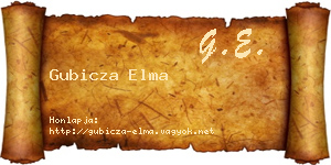 Gubicza Elma névjegykártya